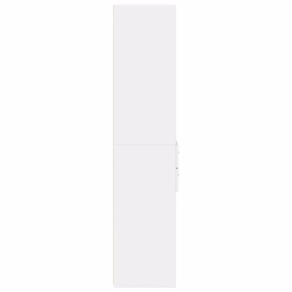 Berkfield Home Modern White Highboard with Hinged Doors and Open Shelves, W/D/H: 50 x 42.5 x 185 cm – 2