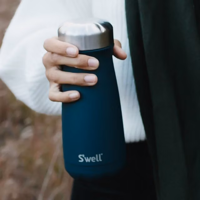 S'well Azurite Stainless Steel Tumbler with Lid, Blue, 530ml