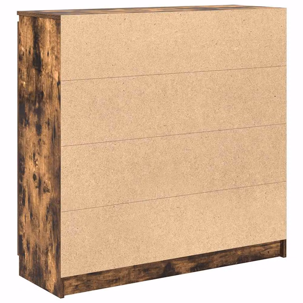 Berkfield Home Smoked Oak Sideboard with Drawers, Brown, W/D/H: 100.5 x 35 x 98.5 cm – 5