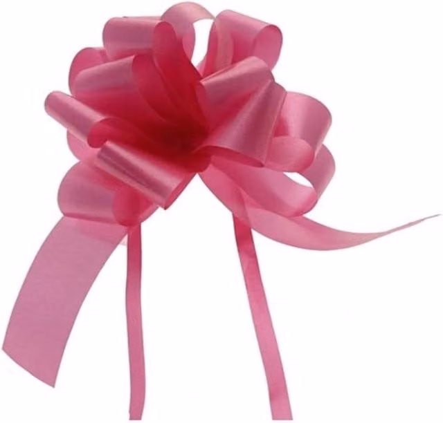 KDMD Cerise Single Pull Bow 31mm Pink 12 Pack