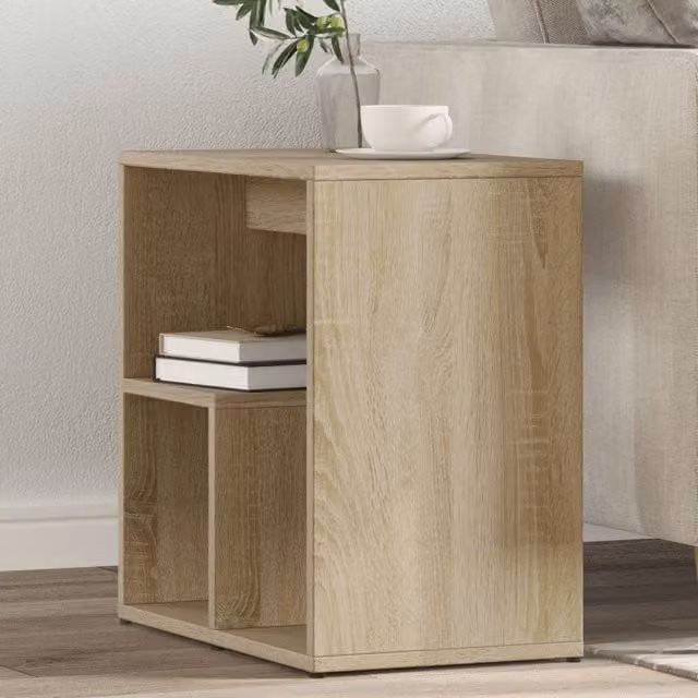 Berkfield Home Set of 2 Sonoma Oak Side Tables in Brown, W/D/H: 50 x 30 x 50 cm – 1