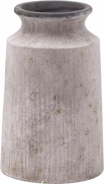 Bloomingville Love Lace Stone Urn Vase in Grey
