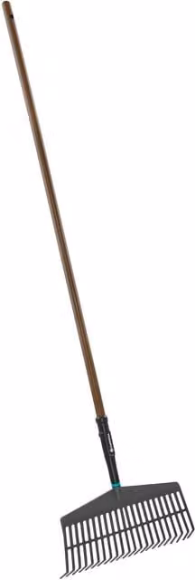 Gardena Nature Line Leaf Rake with Plastic and Wood Tines in Black