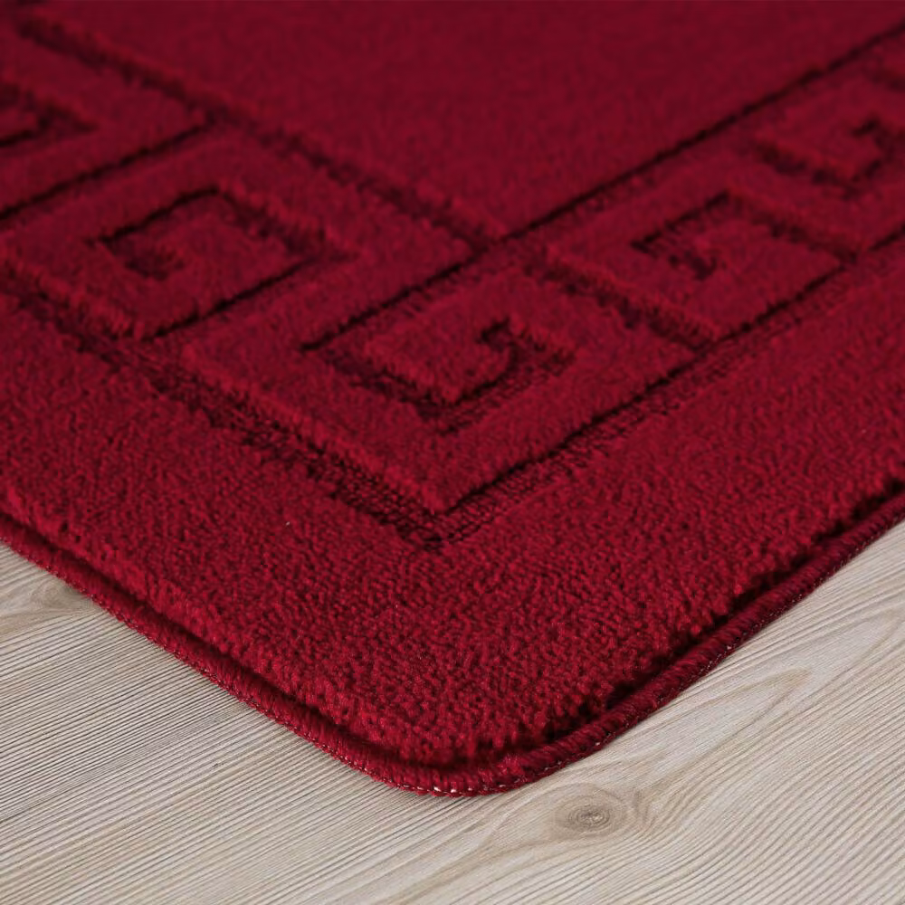 Smart Living Plain Heavy Duty Non-Slip Machine Washable Hallway and Kitchen Door Mat, Red, W: 80 cm, D: 50 cm – 3
