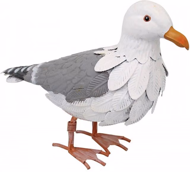 Betley Butterfly White Metal Seagull Garden Sculpture