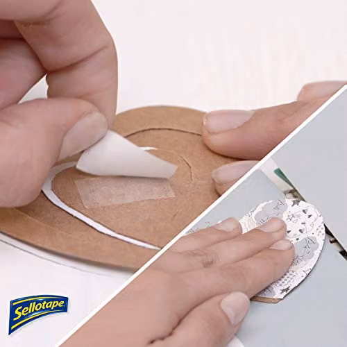 Sellotape SE4275 Transparent Double Sided Tape with Dispenser, Width: 15 mm, Length: 5 m – 3