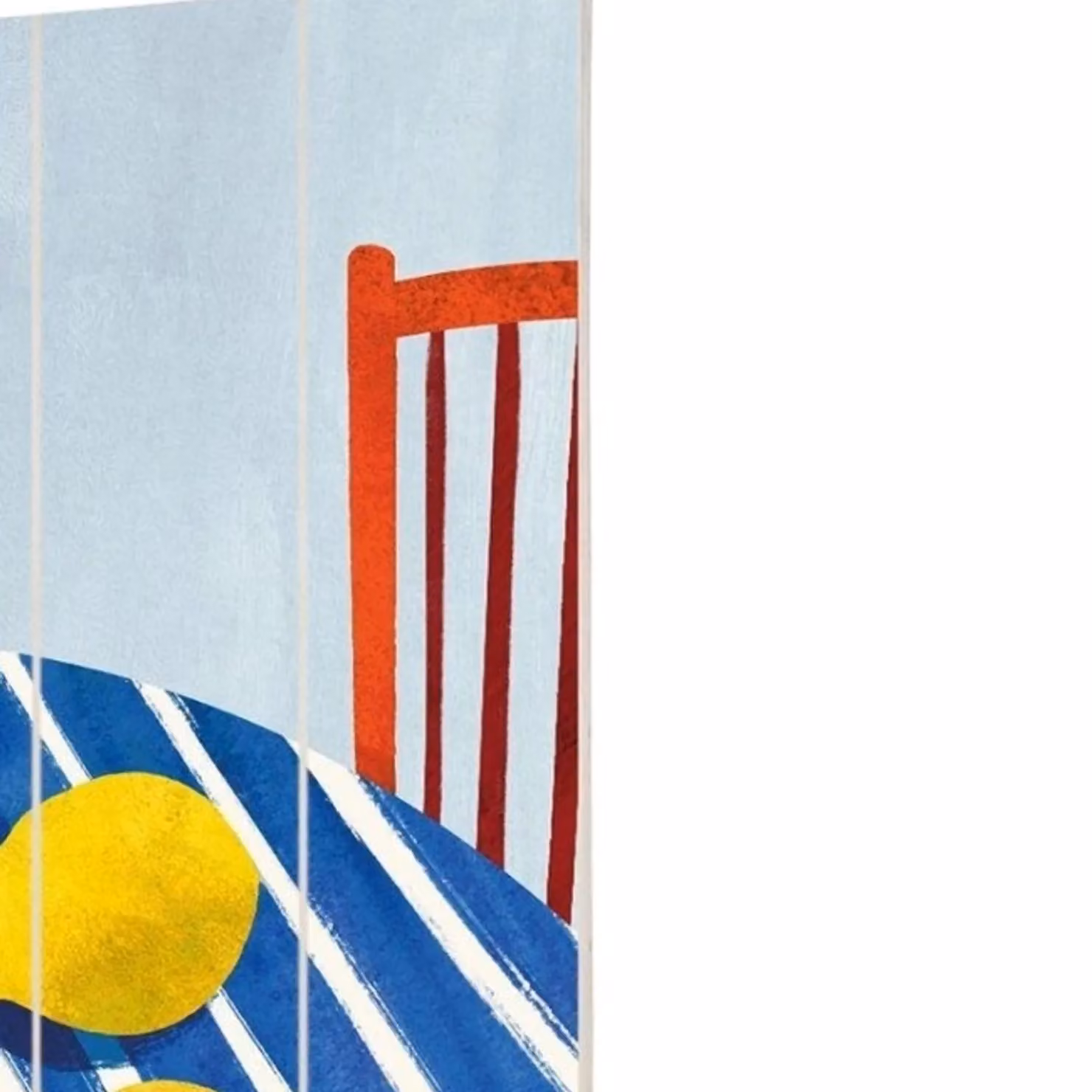 Henry Rivers Striped Lemonade Wood Plaque in Light Blue – 2
