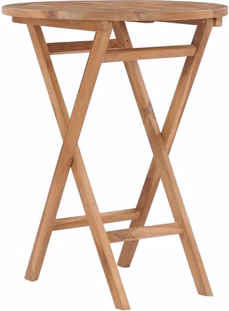 Berkfield Home Folding Garden Table in Brown Solid Teak Wood, Width: 60 cm – 1