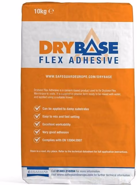 Drybase Flex Adhesive Grey 10kg 50 Pack
