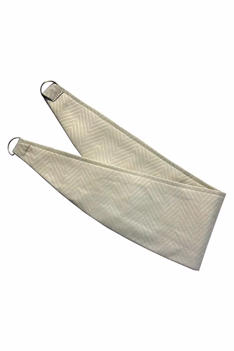 Homescapes Herringbone Curtain Tie Back Pair in Beige