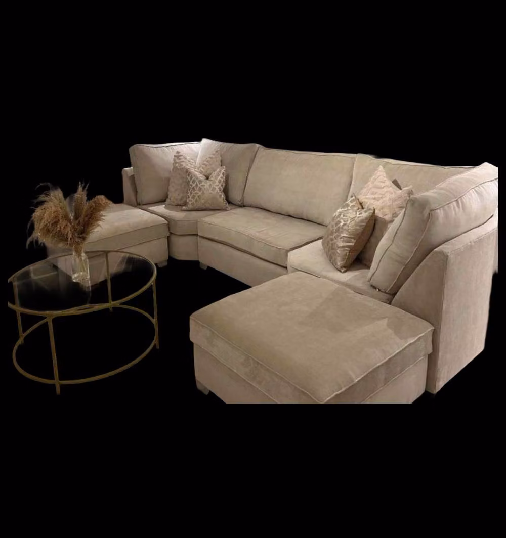 Home & Love Miami Bishop U Shape Cinema Corner Sofa in Sand – 2