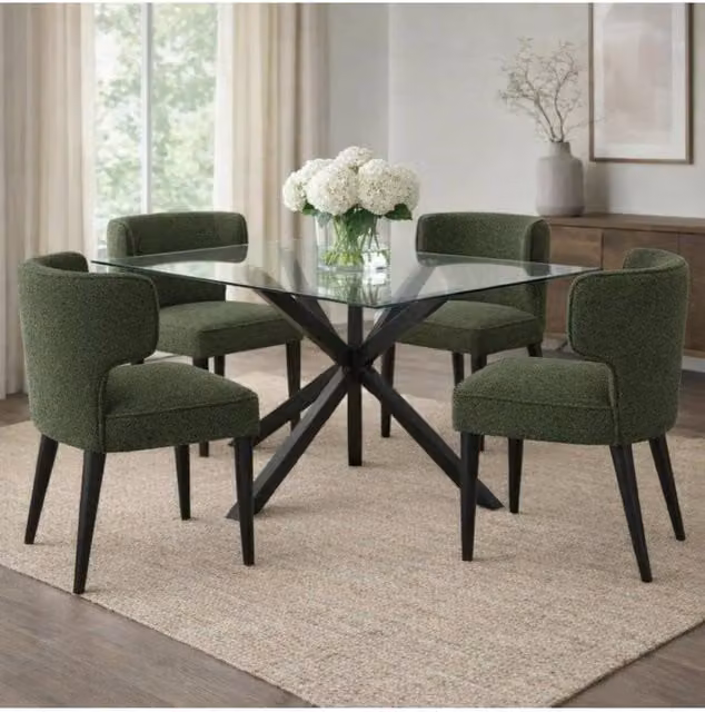 KDMD Avia Moss Green Fabric Dining Chair – 1