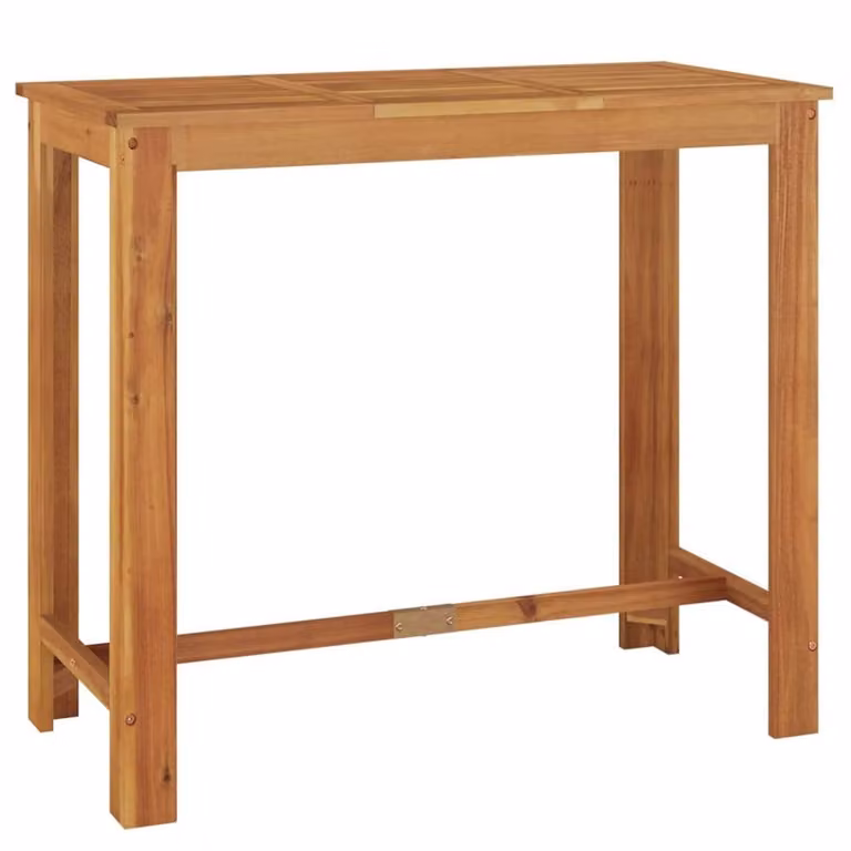 Berkfield Home Garden Bar Table in Brown Solid Acacia Wood, W/D/H: 120 x 60 x 105 cm