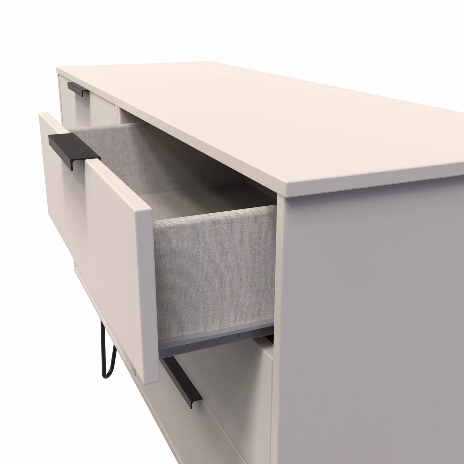 Ready Assembled 2 U Fuji 6 Drawer Wide Chest in Taupe/Beige – 2
