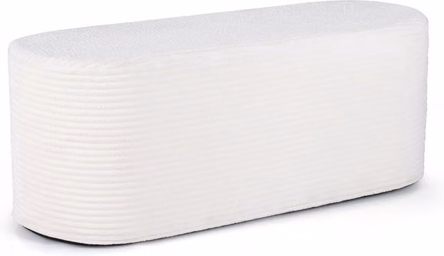 Costway Modern Upholstered End of Bed Stool in White