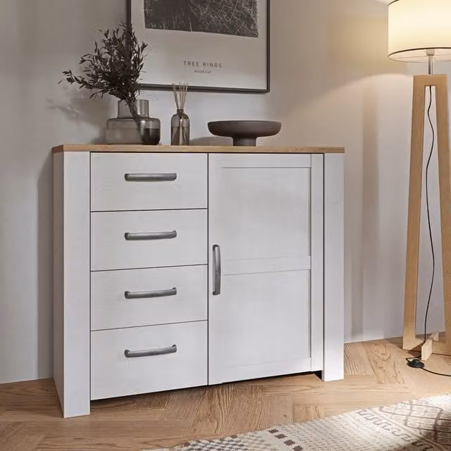 Furniture To Go Bohol White Oak Storage Chest with Soft Close Drawers