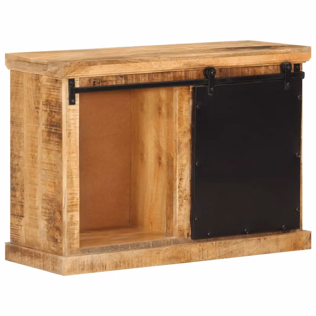 Berkfield Home Rustic Mango Wood Sideboard in Brown, W/D/H: 80 x 30 x 55 cm – 2