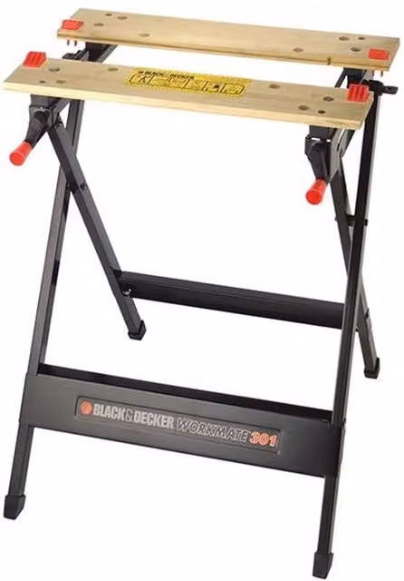 Black & Decker WM301 Workmate Foldable Bench with Vice in Black and Multicolour
