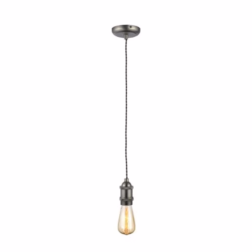 InLight Dale Suspended Pendant Light in Grey and Silver Metal