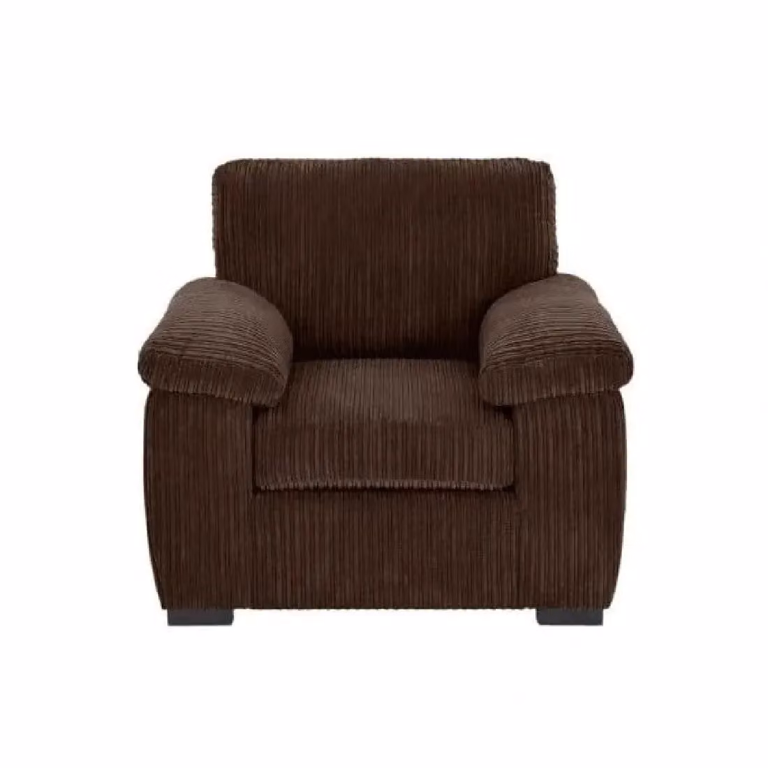 SquareBoxx Capri Jumbo Cord Fabric Sofa in Chocolate Brown – 2