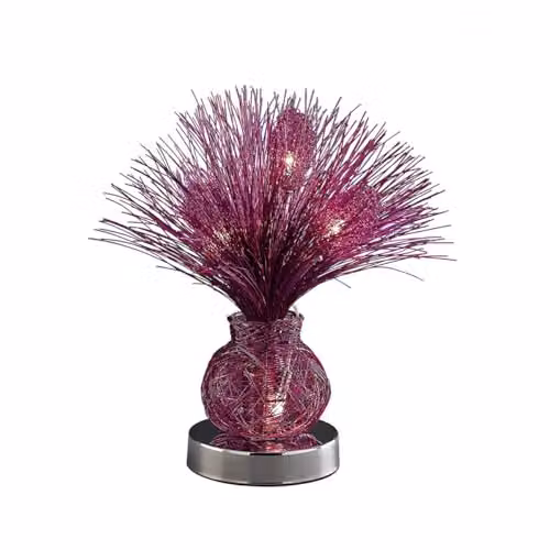 Netlighting DH Lenore 4 Light Table Lamp in Purple and Polished Chrome – 1