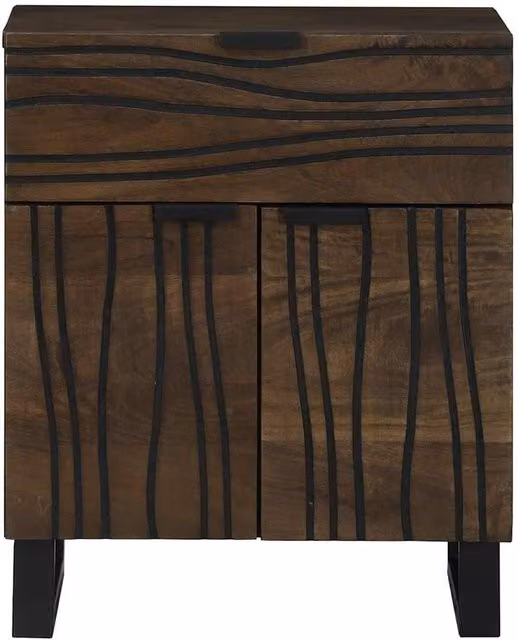 Berkfield Home Stylish Bedside Cabinet in Brown Solid Mango Wood, W/D/H: 50 x 33 x 60 cm