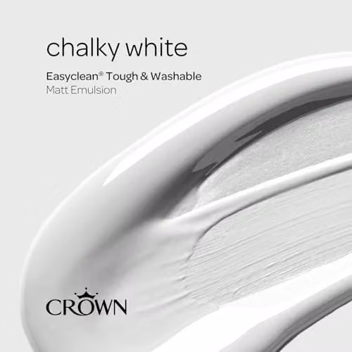 Crown EASYCLEAN Matt Wall Paint, White, 2.5L – 2