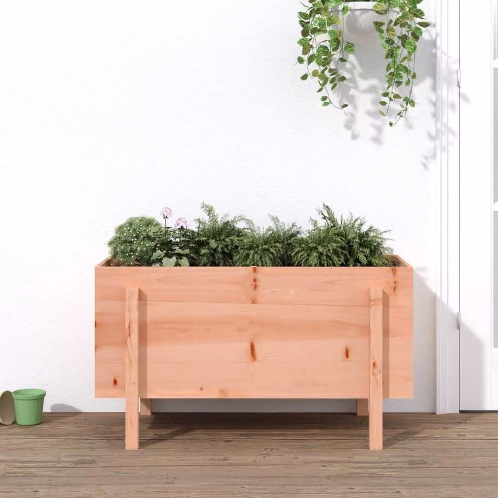 Berkfield Home Garden Solid Wood Douglas Raised Bed in Light Brown, W/D/H: 101 x 50 x 57 cm – 2