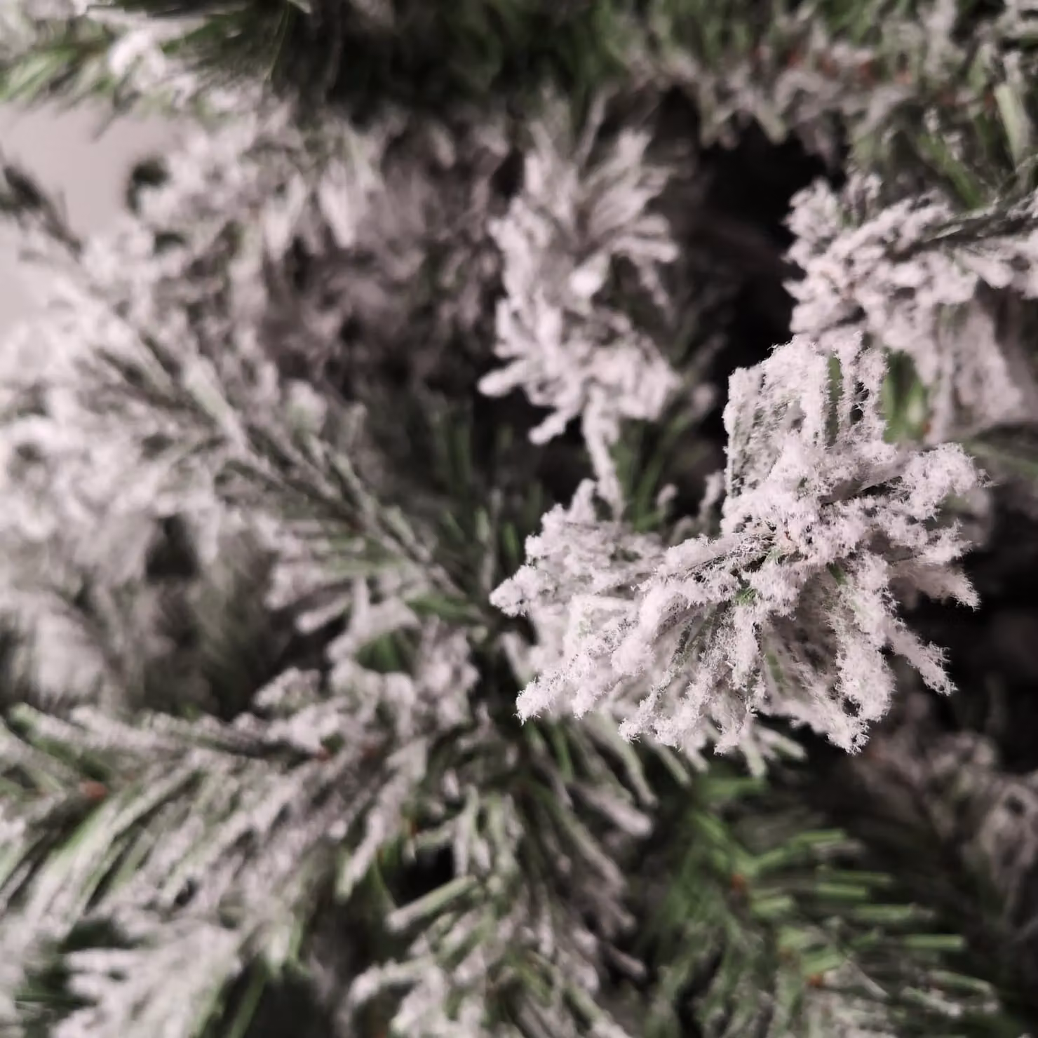 Samuel Alexander 2.1m Snow Flocked Woodcote Spruce Artificial Christmas Tree in Green – 5