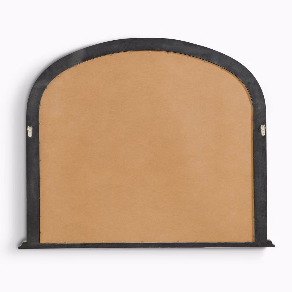 FurnitureboxUK Cecily Silver Wood Classic Arch Overmantle Wall Mirror W: 110 cm, H: 90 cm – 2