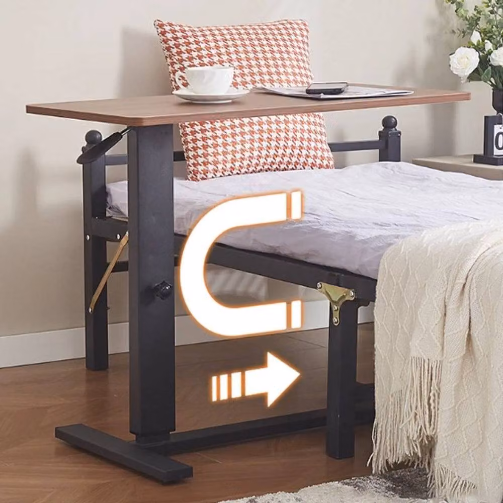 FORGEVIO Medical Adjustable Overbed Bedside Table in Brown – 3
