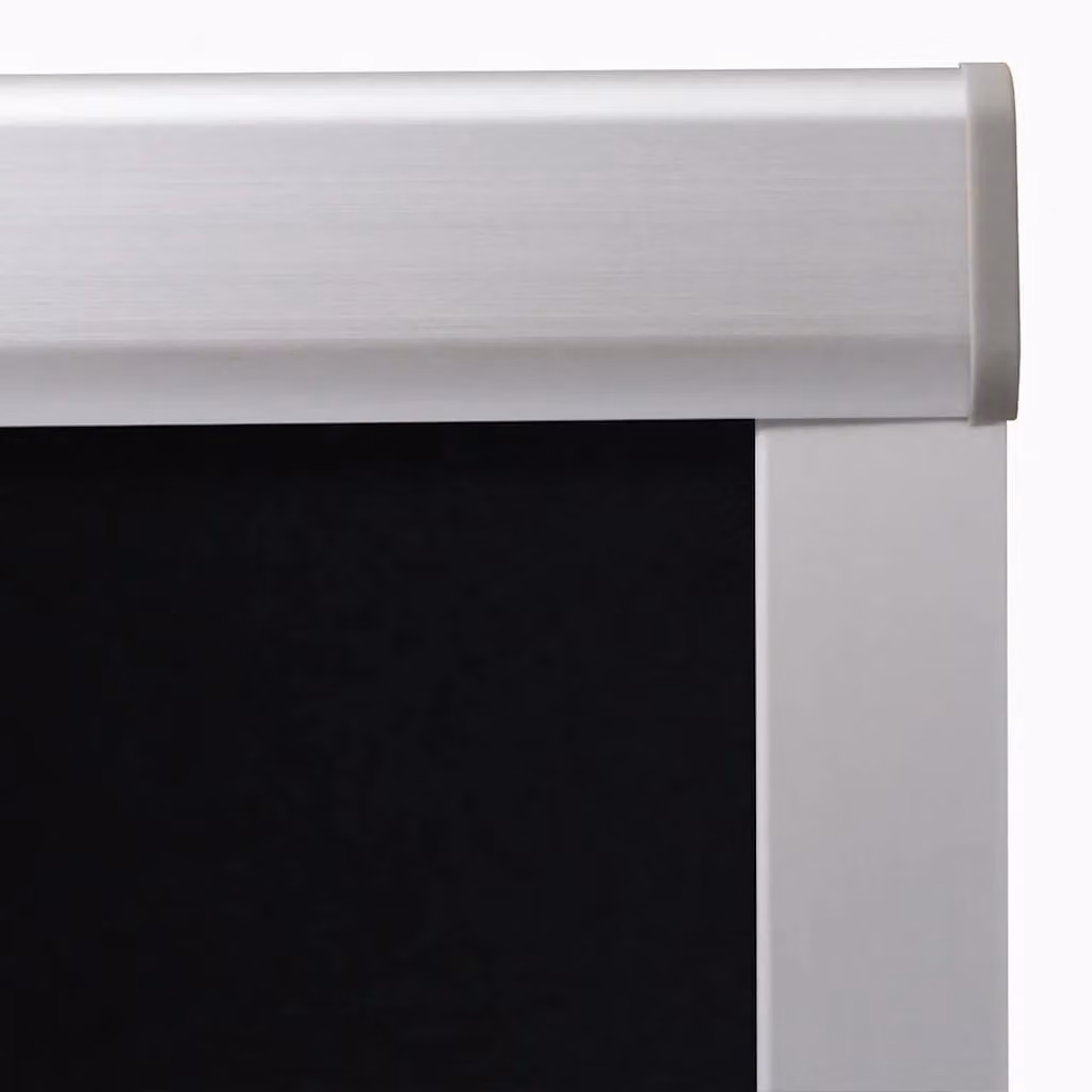 Berkfield Home Blackout Roller Blinds in Black, Thermal Insulating Polyester – 3