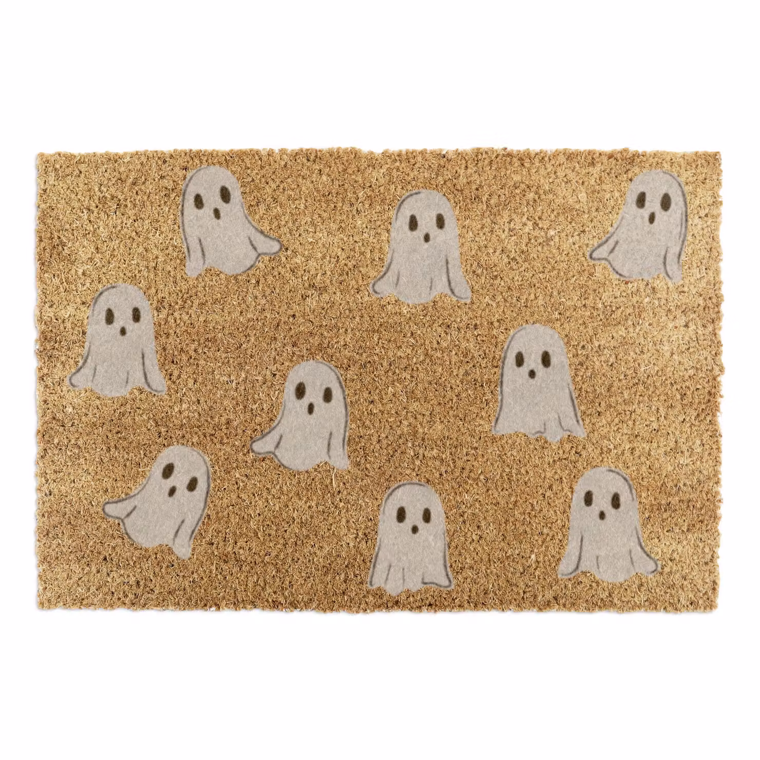 Artsy Mats Ghost Pattern Coir Doormat in Brown, W: 90 cm, D: 60 cm – 2