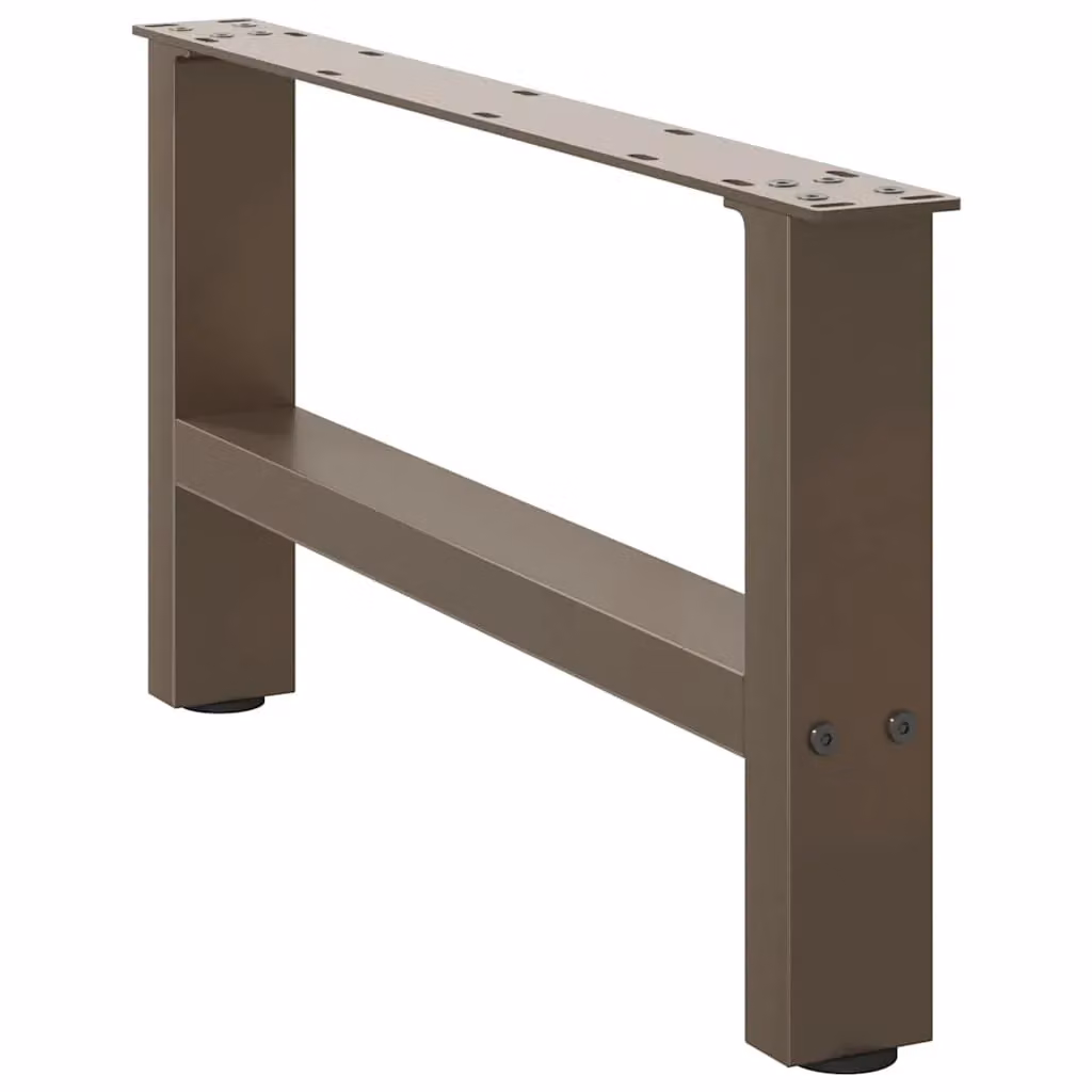 Berkfield Home Coffee Table Legs in Grey Matt Steel, 2 Pieces, H: 60 cm, W: 30-31 cm – 2