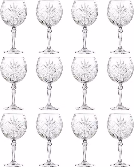 RCR Crystal Melodia Gin Cocktail Glasses, 650ml, Pack of 12, Transparent – 1