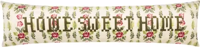 Feeoni Home Sweet Home Velvet Draught Excluder in Green