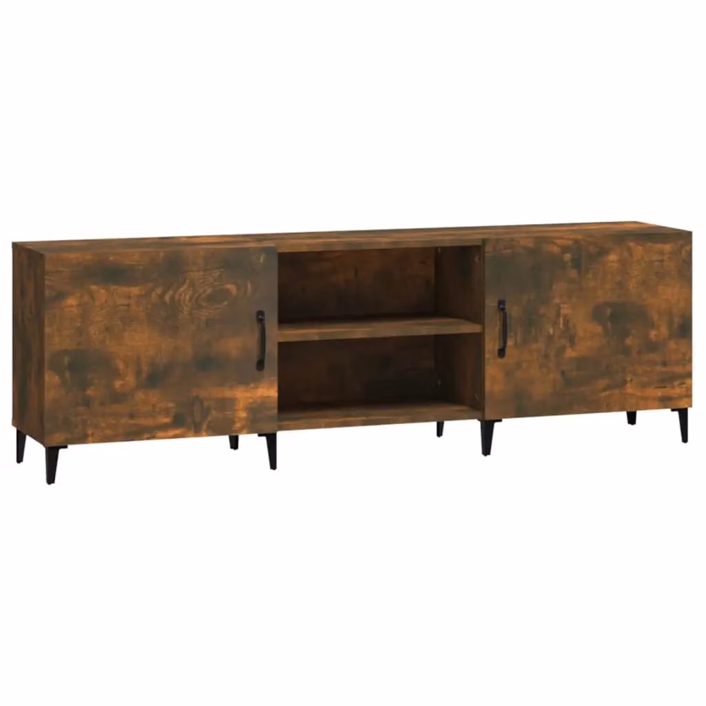 Berkfield Home Classic TV Cabinet in Smoked Oak Brown, W/D/H: 150 x 30 x 50 cm – 2