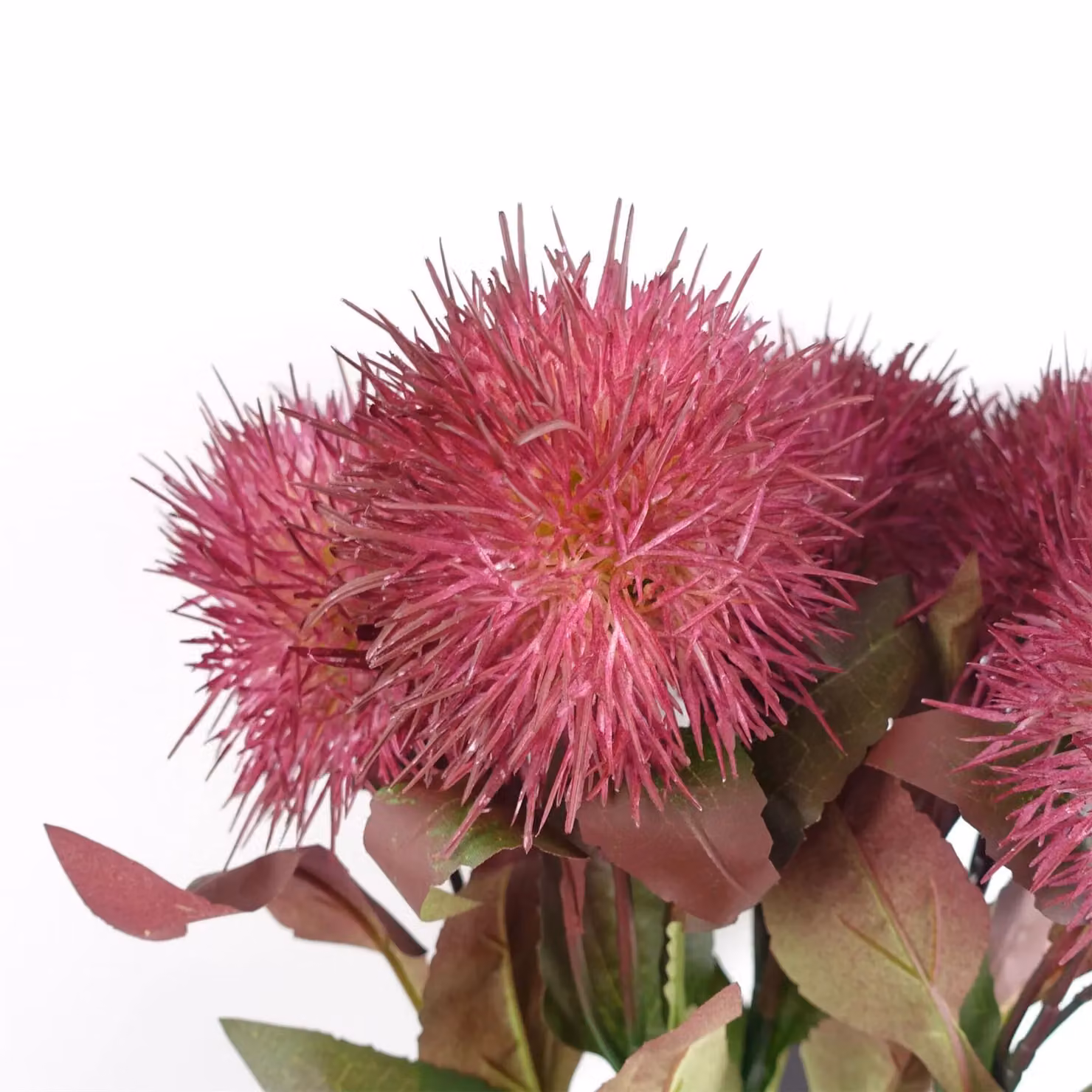 Leaf Purple Globe Thistle Artificial Flower Stem, Height: 70 cm – 3