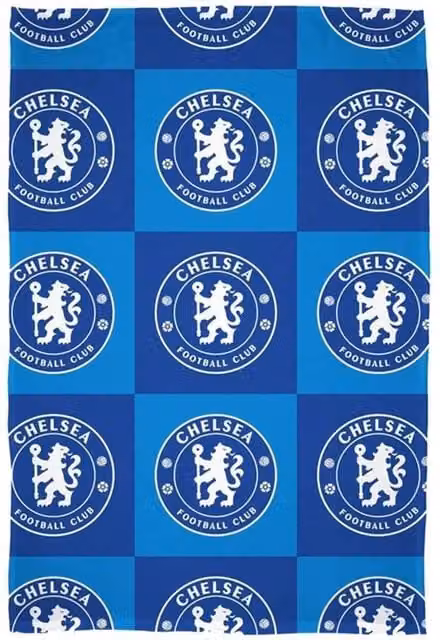 Chelsea FC Blue Checked Fleece Blanket – 1