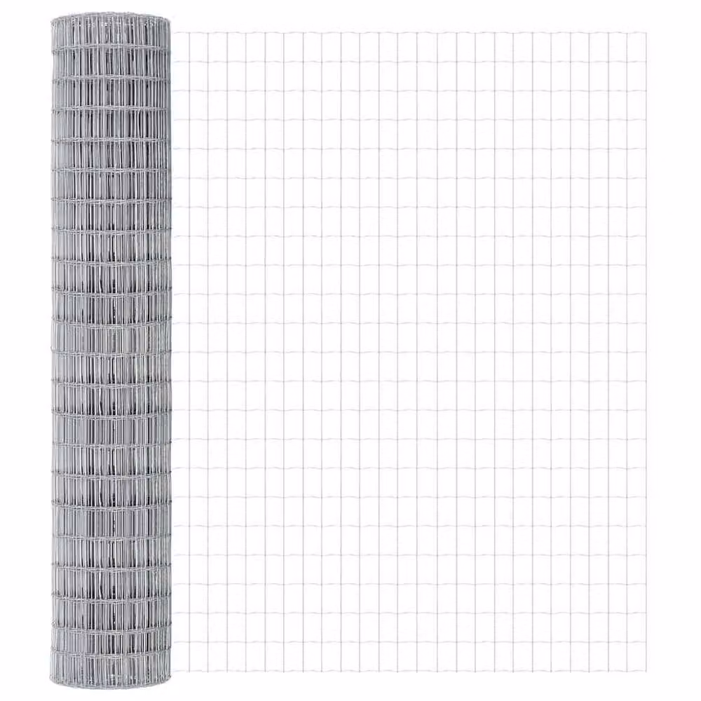 Berkfield Home Modern Euro Fence, Galvanised Steel, Silver, W: 10 m, H: 1.5 m – 2