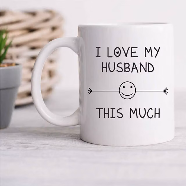 60 Second Makeover Limited I Love My Husband This Much Ceramic Mug in White