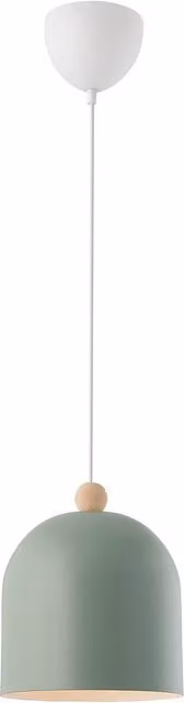 Nordlux Gaston Pendant Light Green Metal and Wood E27 – 1