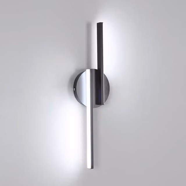 COMELY Modern LED Indoor Wall Light, 16 W, Cool White 6500K, Black, 45 cm