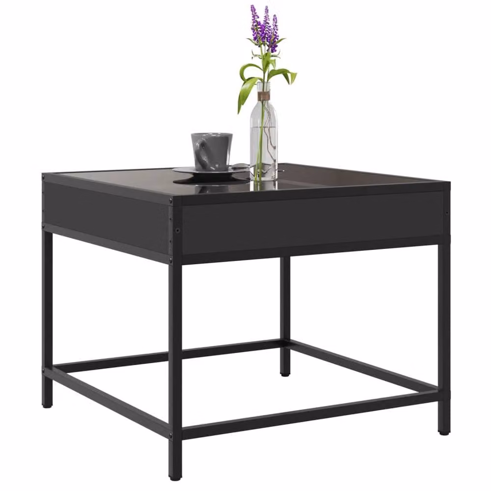 Berkfield Home Infinity LED Coffee Table, Black, W/D/H: 50 x 50 x 41 cm – 2