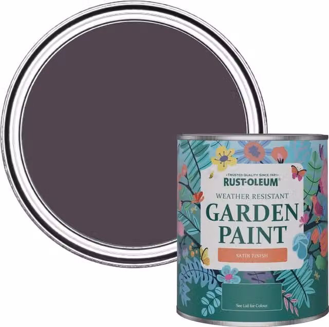 Rust-Oleum Garden Paint in Satin Finish, Purple, 0.75 l