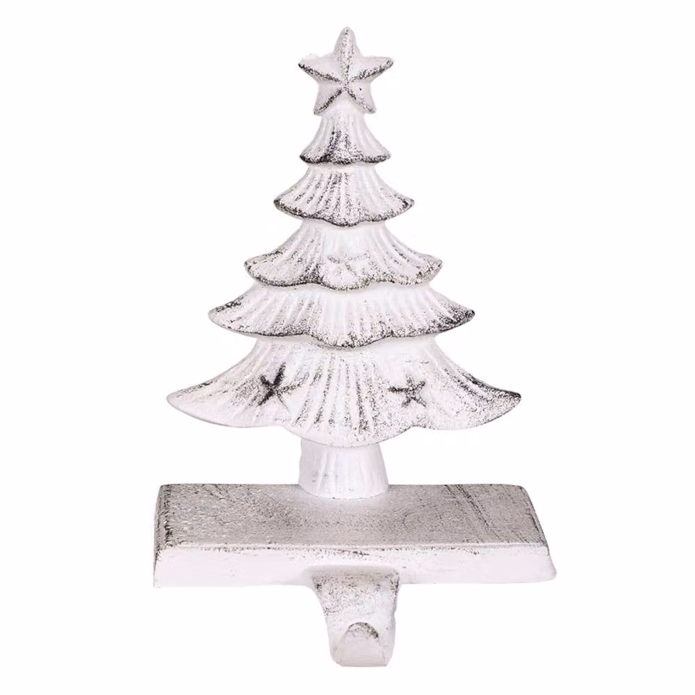 Dibor White Cast Iron Decorative Star Stocking Holder – 2