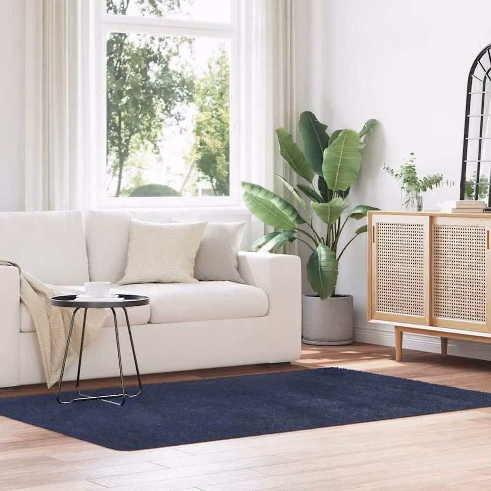 Berkfield Home NAVARRA Shaggy High Pile Rug, Blue, W: 130 cm, D: 200 cm – 2