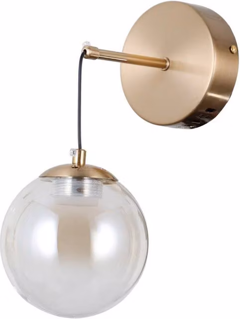 Netlighting Velada Globe LED Wall Light in Gold/Brass with Warm White 3000K