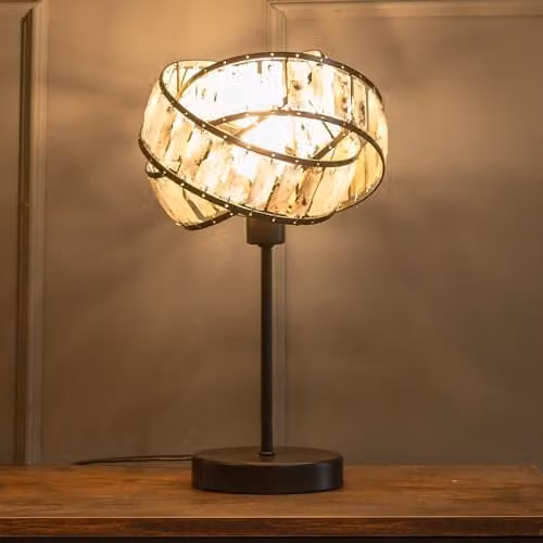 ValueLights Tortoise Shell Acrylic Jewel Twist Ring Easy Fit Pendant Lampshade in Brown, W: 40 cm, H: 18.5 cm