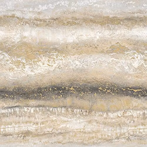 Muriva Semper Marble Abstract Wallpaper Roll in Gold and Yellow